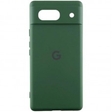 Чохол Silicone Cover Lakshmi Full Camera (AA) with logo для Google Pixel 7  Зелений / Dark green - 00000078165_3