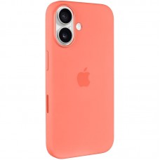 Чохол Silicone case (AAA) with Magsafe and Animation (button) для Apple iPhone 16 Plus (6.7")  Tangerine - 00000081292_11