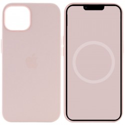 Чохол Silicone case (AAA) with Magsafe and Animation для Apple iPhone 13 (6.1")  Рожевий / Chalk Pink - 00000051653_8