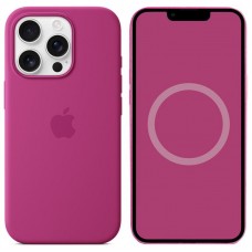 Чохол Silicone case (AAA) with Magsafe and Animation для Apple iPhone 16 Pro (6.3")  Fuchsia - 00000074446_3