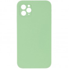 Чохол Silicone Case Square Full Camera Protective (AA) NOLOGO для Apple iPhone 11 Pro (5.8")  М'ятний / Mint - 00000072155_15
