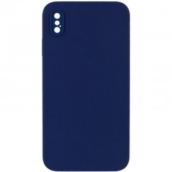 Чохол Silk Square Full Camera Protective (AA) NO LOGO для Apple iPhone X / XS (5.8")  Темно-синій / Midnight blue - 00000072151_24