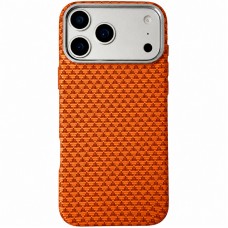 Чохол TPU+PC KVZV Triangular Pattern with Magnetic Fit для Apple iPhone 17 Pro / 18 Pro (6.3")  Orange - 00000088019_2