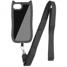 Чохол TPU GETMAN Cat with straps для Apple iPhone 16e (6.1")  Black - 00000078834_1