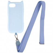 Чохол TPU GETMAN Cat with straps для Apple iPhone 16e (6.1")  Blue - 00000078834_2