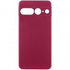 Чохол TPU GETMAN Liquid Silk Full Camera для Google Pixel 7 Pro  Бордовий / Marsala - 00000075770_1