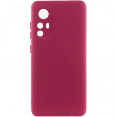 Чохол TPU GETMAN Liquid Silk Full Camera для Xiaomi 12T / 12T Pro  Бордовий / Marsala - 00000081487_1
