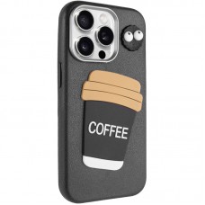 Чохол TPU Leather Toys для Apple iPhone 14 Pro (6.1")  Coffee / Black - 00000078576_2
