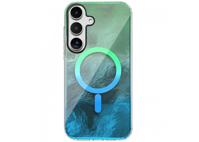 Чехол TPU Shiny Mountain (MagFit) для Samsung Galaxy S24 FE  Green / Blue - 00000078879_4