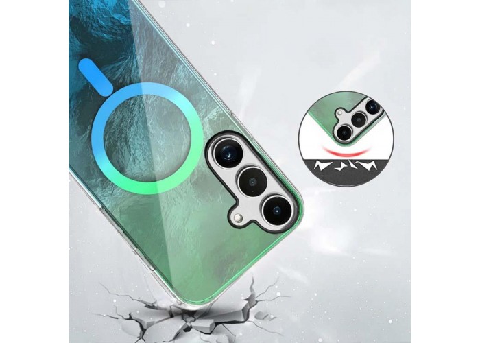 Чехол TPU Shiny Mountain (MagFit) для Samsung Galaxy S24 FE  Green / Blue - 00000078879_4