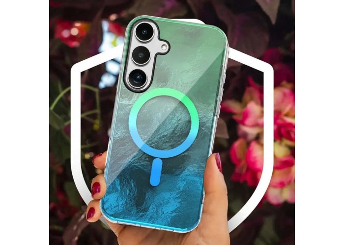 Чехол TPU Shiny Mountain (MagFit) для Samsung Galaxy S24 FE  Green / Blue - 00000078879_4