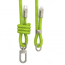 Дата кабель-шнурок Hoco GH7 Elegant Type-C to Lightning (1.8m)  Fluorescent Green - 00000074149_2