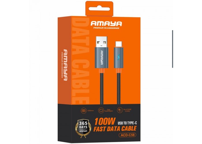 Дата кабель Amaya C58 USB to Type-C 100W (1m)