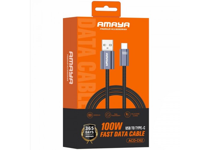 Дата кабель Amaya C62 USB to Type-C 100W (2m)