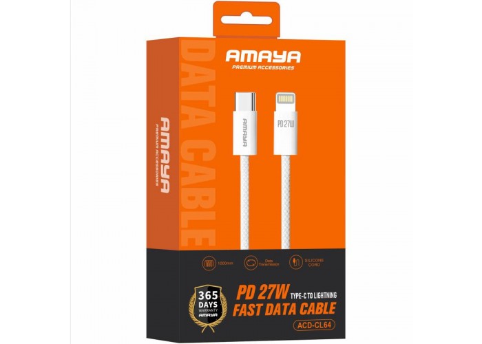 Дата кабель Amaya CL64 Type-C to Lightning 27W (1m)