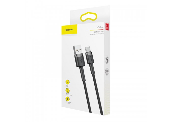 Дата кабель Baseus Cafule USB to Type-C Cable 3A (0.5m) (CATKLF-A)