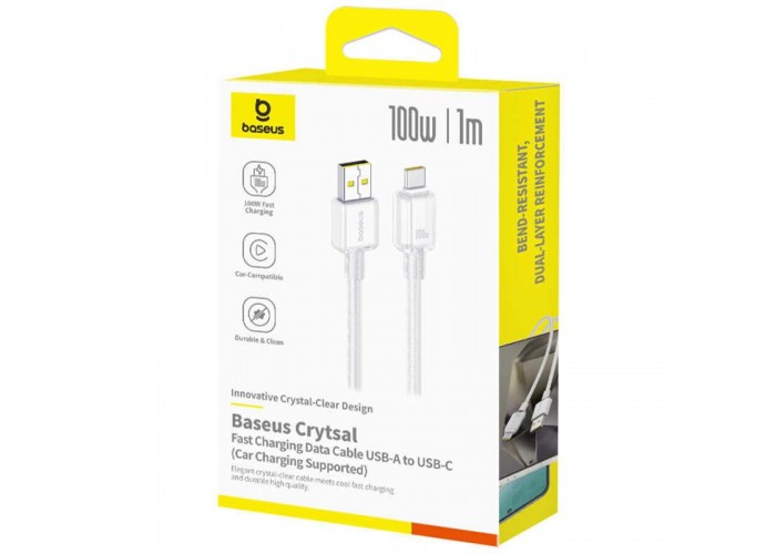 Дата кабель Baseus Crystal USB to Type-C 100W (1m) (E04279)