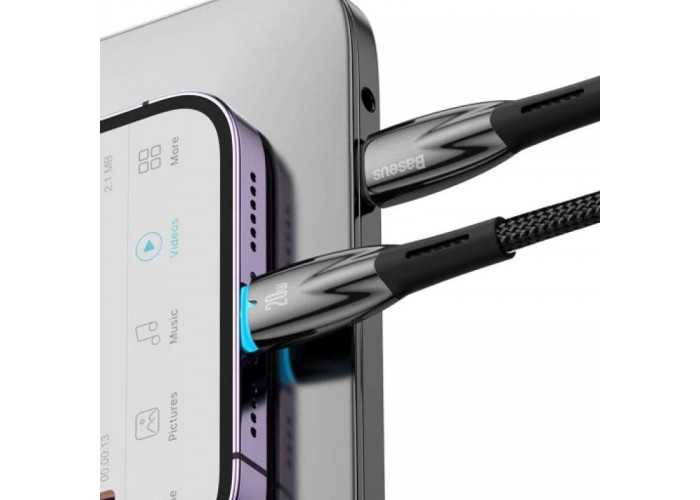 Дата кабель Baseus Glimmer Series Fast Charging Data Cable Type-C to Lightning 20W 1m (CADH000001)