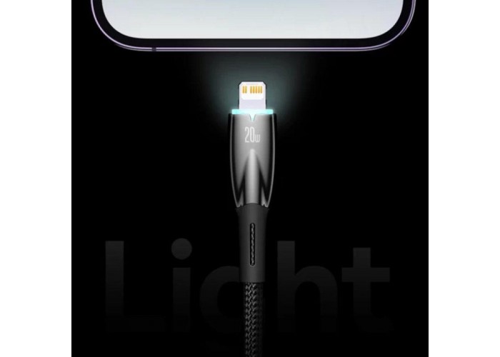 Дата кабель Baseus Glimmer Series Fast Charging Data Cable Type-C to Lightning 20W 1m (CADH000001)