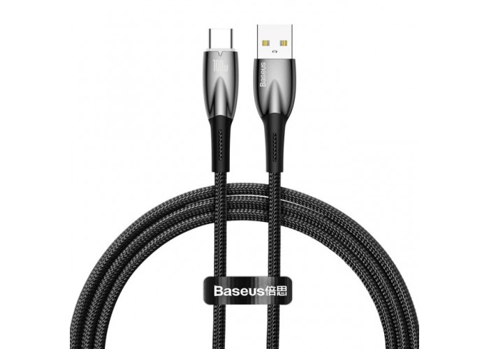 Дата кабель Baseus Glimmer Series Fast Charging Data Cable USB to Type-C 100W 1m (CADH00040)
