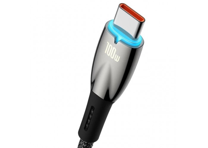 Дата кабель Baseus Glimmer Series Fast Charging Data Cable USB to Type-C 100W 1m (CADH00040)