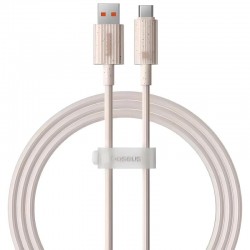 Дата кабель Baseus Habitat Series Fast Charging USB to Type-C 100W (2m) (P1036020)  Wheat Pink - 00000080562_1