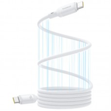 Дата кабель Baseus PicoGo Magnetic Liquid Silicone Type-C to Type-C 240W (1m) (P10376800)  Moon White - 00000076491_2