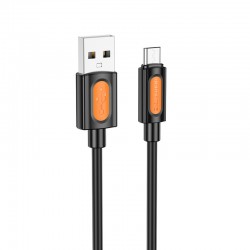 Дата кабель Borofone BX114 Structure USB to MicroUSB 2.4A (1m)  Black - 00000076766_1