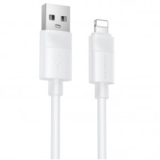 Дата кабель Borofone BX123 Leya USB to Lightning 12W (1m)  White - 00000086460_2