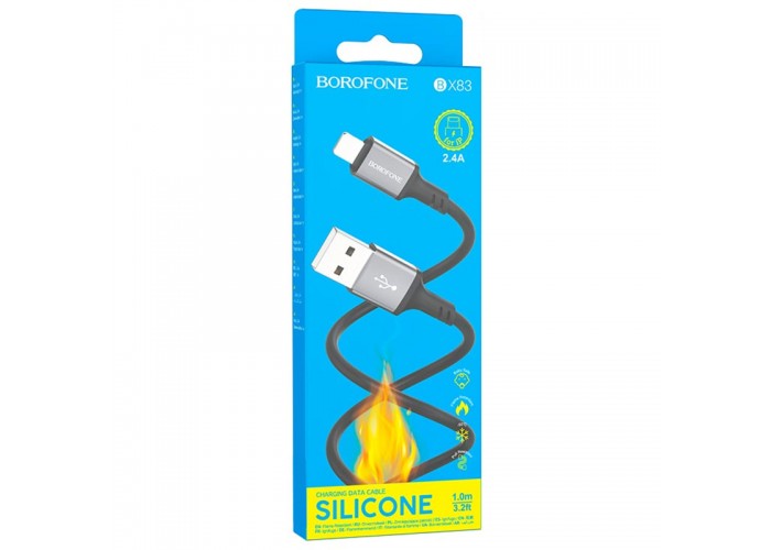 Дата кабель Borofone BX83 Famous USB to Lightning 2.4A (1m)