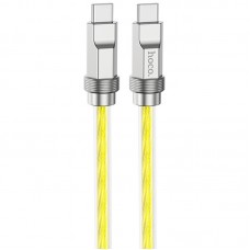 Дата кабель Hoco U113 Solid 100W Type-C to Type-C (1m)  Gold - 00000069086_1