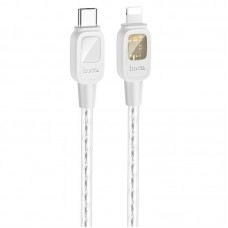 Дата кабель Hoco U124 Stone silicone power-off Type-C to Lightning (1.2m)  Gray - 00000068366_2