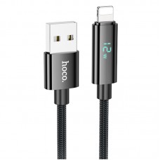 Дата кабель Hoco U125 Benefit 2.4A USB to Lightning with display (1.2m)  Black - 00000069091_1
