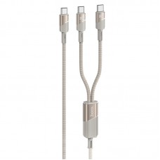 Дата кабель Hoco U139 Type-C to Type-C/Type-C 100W (1.2m)  Gold - 00000077118_2