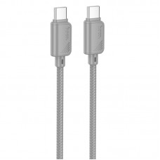 Дата кабель Hoco X113 Beneficio Type-C to Type-C 60W (1m)  Gray - 00000077101_2