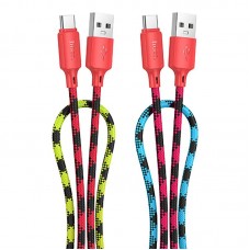 Дата кабель Hoco X116 Meridian USB to Type-C 3A (1m)  Gradient Red Mix - 00000079096_2