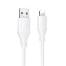 Дата кабель Hoco X124 Bien silicone USB to Lightning 2.4A (1m)  White - 00000081791_2