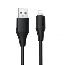 Дата кабель Hoco X124 Bien silicone USB to Lightning 2.4A (1m)  Black - 00000081791_1