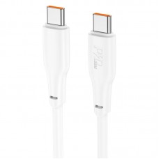 Дата кабель Hoco X93 Force Type-C to Type-C 100W (1m)  White - 00000064560_1