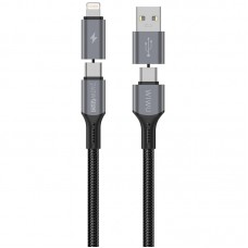 Дата кабель WIWU C077 Cyberlink Type-C to Lightning 27W (1m)  Silver - 00000085919_1