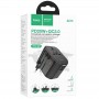 Мережевий універсальний перехідник Hoco AC15 Walker PD20W+QC3.0 (2USB-A/1C) (EU)