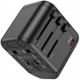 Мережевий універсальний перехідник Hoco AC15 Walker PD20W+QC3.0 (2USB-A/1C) (EU)