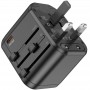 Мережевий універсальний перехідник Hoco AC15 Walker PD20W+QC3.0 (2USB-A/1C) (EU)