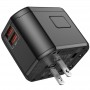 Мережевий універсальний перехідник Hoco AC15 Walker PD20W+QC3.0 (2USB-A/1C) (EU)