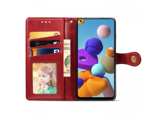 Шкіряний чохол-книжка GETMAN Gallant (PU) для Samsung Galaxy A21s