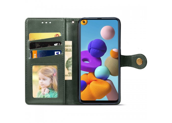 Шкіряний чохол-книжка GETMAN Gallant (PU) для Samsung Galaxy A21s