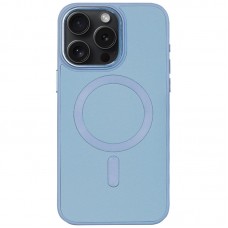 Шкіряний чохол Bonbon Leather Metal Style with MagSafe для Apple iPhone 12 Pro Max (6.7")  Блакитний / Mist blue - 00000065456_2
