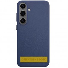 Шкіряний чохол Leather Case (AAA) для Samsung Galaxy S25 Edge  Dark Blue - 00000080399_3