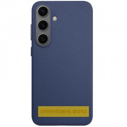 Шкіряний чохол Leather Case (AAA) для Samsung Galaxy S25 Edge  Dark Blue - 00000080399_3