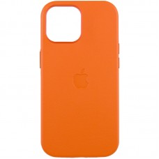 Шкіряний чохол Leather Case (AAA) with MagSafe and Animation для Apple iPhone 14 (6.1")  Orange - 00000057152_18